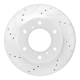 Dynamic Friction 2007-2017 Mitsubishi Montero Sport (Mexico) Front Left Drilled & Slotted Silver Brake Rotor by Dynamic Friction Company 631-92047L