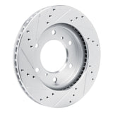 Dynamic Friction 2007-2017 Mitsubishi Montero Sport (Mexico) Front Left Drilled & Slotted Silver Brake Rotor by Dynamic Friction Company 631-92047L