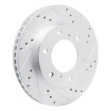 Dynamic Friction 2007-2017 Mitsubishi Montero Sport (Mexico) Front Right Drilled & Slotted Silver Brake Rotor by Dynamic Friction Company 631-92047R