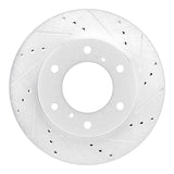 Dynamic Friction 2007-2017 Mitsubishi Montero Sport (Mexico) Front Right Drilled & Slotted Silver Brake Rotor by Dynamic Friction Company 631-92047R