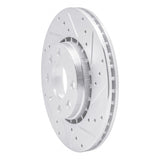 Dynamic Friction 2006-2010 Fiat Punto (Mexico) Front Right Drilled & Slotted Silver Brake Rotor by Dynamic Friction Company 631-92048R