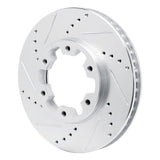 Dynamic Friction 2002-2024 Nissan Urvan (Mexico) Front Left Drilled & Slotted Silver Brake Rotor by Dynamic Friction Company 631-92052L
