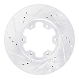 Dynamic Friction 2002-2024 Nissan Urvan (Mexico) Front Left Drilled & Slotted Silver Brake Rotor by Dynamic Friction Company 631-92052L