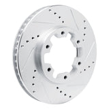 Dynamic Friction 2002-2024 Nissan NV350 Urvan (Mexico) Front Right Drilled & Slotted Silver Brake Rotor by Dynamic Friction Company 631-92052R