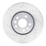 Dynamic Friction 2010-2017 Renault Clio (Mexico) Front Left Drilled & Slotted Silver Brake Rotor by Dynamic Friction Company 631-92055L