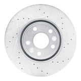 Dynamic Friction 2010-2017 Renault Safrane (Mexico) Front Right Drilled & Slotted Silver Brake Rotor by Dynamic Friction Company 631-92055R