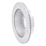 Dynamic Friction 2008-2014 Mitsubishi Montero Limited (Mexico) Rear Left Drilled & Slotted Silver Brake Rotor by Dynamic Friction Company 631-92060L