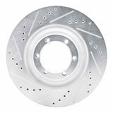 Dynamic Friction 2012-2018 Chevrolet Colorado Front Left Drilled & Slotted Silver Brake Rotor by Dynamic Friction Company 631-92064L