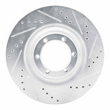 Dynamic Friction 2012-2018 Chevrolet Colorado Front Right Drilled & Slotted Silver Brake Rotor by Dynamic Friction Company 631-92064R