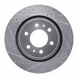 Dynamic Friction 2008-2016 Nissan Cabstar (Mexico) Front Left Drilled & Slotted Silver Brake Rotor by Dynamic Friction Company 631-92065L