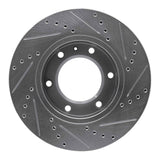Dynamic Friction 2013-2017 Ford Ranger (Mexico) Front Left Drilled & Slotted Silver Brake Rotor by Dynamic Friction Company 631-92067L