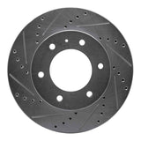 Dynamic Friction 2013-2017 Ford Ranger (Mexico) Front Left Drilled & Slotted Silver Brake Rotor by Dynamic Friction Company 631-92067L