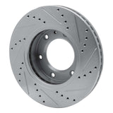 Dynamic Friction 2013-2017 Ford Ranger (Mexico) Front Left Drilled & Slotted Silver Brake Rotor by Dynamic Friction Company 631-92067L