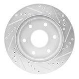 Dynamic Friction 2009-2015 Toyota Hilux (Mexico) Front Left Drilled & Slotted Silver Brake Rotor by Dynamic Friction Company 631-92069L