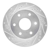 Dynamic Friction 2009-2015 Toyota Hilux (Mexico) Front Left Drilled & Slotted Silver Brake Rotor by Dynamic Friction Company 631-92069L