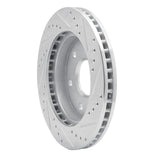 Dynamic Friction 2009-2015 Toyota Hilux (Mexico) Front Left Drilled & Slotted Silver Brake Rotor by Dynamic Friction Company 631-92069L