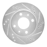 R1 Concepts 1998-2012 Hyundai Atos (Mexico) Front Right Drilled & Slotted Silver Brake Rotor by R1 Concepts 631-92073R