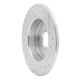Dynamic Friction 2002-2008 Seat Alhambra Rear Left Drilled & Slotted Silver Brake Rotor by Dynamic Friction Company 631-92074L