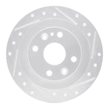 R1 Concepts 2000-2006 Peugeot 406 (Mexico) Rear Right Drilled & Slotted Silver Brake Rotor by R1 Concepts 631-92076R