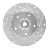 Dynamic Friction 2011-2015 Renault Fluence (Mexico) Rear Right Drilled & Slotted Silver Brake Rotor by Dynamic Friction Company 631-92083R