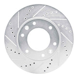 Dynamic Friction 2009-2019 Hyundai H100 (Mexico) Front Left Drilled & Slotted Silver Brake Rotor by Dynamic Friction Company 631-92088L
