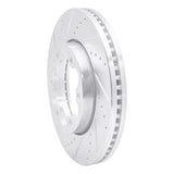 Dynamic Friction 2003-2006 Renault Laguna (Mexico) Front Left Drilled & Slotted Silver Brake Rotor by Dynamic Friction Company 631-92092L