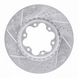 Dynamic Friction 2003-2006 Renault Laguna (Mexico) Front Right Drilled & Slotted Silver Brake Rotor by Dynamic Friction Company 631-92092R