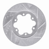 Dynamic Friction 2003-2006 Renault Laguna (Mexico) Front Right Drilled & Slotted Silver Brake Rotor by Dynamic Friction Company 631-92092R