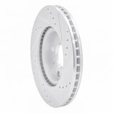Dynamic Friction 2014-2020 Peugeot 8 (Mexico) Rear Left Drilled & Slotted Silver Brake Rotor by Dynamic Friction Company 631-92093L