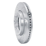 Dynamic Friction 2006-2019 Toyota Hiace (Mexico) Front Left Drilled & Slotted Silver Brake Rotor by Dynamic Friction Company 631-92097L