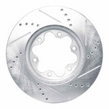 Dynamic Friction 2006-2019 Toyota Hiace (Mexico) Front Left Drilled & Slotted Silver Brake Rotor by Dynamic Friction Company 631-92097L