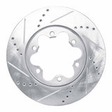 Dynamic Friction 2006-2019 Toyota Hiace (Mexico) Front Left Drilled & Slotted Silver Brake Rotor by Dynamic Friction Company 631-92097L
