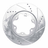 Dynamic Friction 2006-2019 Toyota Hiace (Mexico) Front Right Drilled & Slotted Silver Brake Rotor by Dynamic Friction Company 631-92097R