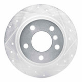 Dynamic Friction 2012-2018 BMW 118i (Mexico) Rear Right Drilled & Slotted Silver Brake Rotor by Dynamic Friction Company 631-92100R