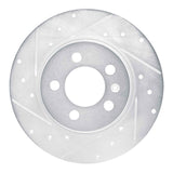 Dynamic Friction 2015-2018 Audi A1 (Mexico) Rear Left Drilled & Slotted Silver Brake Rotor by Dynamic Friction Company 631-92104L