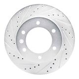Dynamic Friction 2016-2017 Chevrolet S10 Front Left Drilled & Slotted Silver Brake Rotor by Dynamic Friction Company 631-92115L