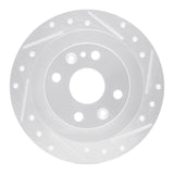 Dynamic Friction 2013-2024 Fiat Uno (Mexico) Front Right Drilled & Slotted Silver Brake Rotor by Dynamic Friction Company 631-92118R