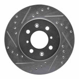 Dynamic Friction 2018-2023 Chevrolet Aveo (Mexico) Front Left Drilled & Slotted Silver Brake Rotor by Dynamic Friction Company 631-92123L
