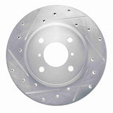 Dynamic Friction 2016-2023 Suzuki Ciaz (Mexico) Front Left Drilled & Slotted Silver Brake Rotor by Dynamic Friction Company 631-92125L