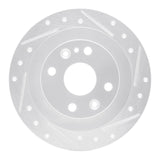 Dynamic Friction 2018-2019 Volkswagen Saveiro (Mexico) Rear Right Drilled & Slotted Silver Brake Rotor by Dynamic Friction Company 631-92127R