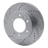 Dynamic Friction 2006-2010 Hummer H3 Front Left Drilled & Slotted Silver Brake Rotor by Dynamic Friction Company 631-93000L