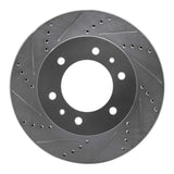 Dynamic Friction 2006-2010 Hummer H3 Front Left Drilled & Slotted Silver Brake Rotor by Dynamic Friction Company 631-93000L