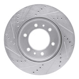 Dynamic Friction 2006-2010 Hummer H3 Front Right Drilled & Slotted Silver Brake Rotor by Dynamic Friction Company 631-93000R