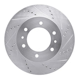 Dynamic Friction 2006-2010 Hummer H3 Front Right Drilled & Slotted Silver Brake Rotor by Dynamic Friction Company 631-93000R