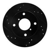 R1 Concepts 89-94 Suzuki Swift Front Left Drilled & Slotted Black Brake Rotor by R1 Concepts RNC-633-01000L