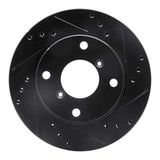 R1 Concepts 89-94 Suzuki Swift Front Right Drilled & Slotted Black Brake Rotor by R1 Concepts RNC-633-01000R
