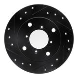 R1 Concepts 89-94 Suzuki Swift Rear Left Drilled & Slotted Black Brake Rotor by R1 Concepts RNC-633-01001L