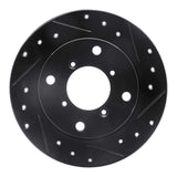 R1 Concepts 89-94 Suzuki Swift Rear Right Drilled & Slotted Black Brake Rotor by R1 Concepts RNC-633-01001R