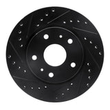 R1 Concepts 07-19 Suzuki SX4 Front Left Drilled & Slotted Black Brake Rotor by R1 Concepts RNC-633-01004L
