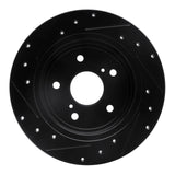 R1 Concepts 10-13 Suzuki Kizashi Rear Right Drilled & Slotted Black Brake Rotor by R1 Concepts RNC-633-01006R
